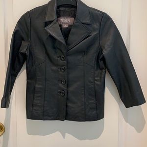 Kids genuine leather jacket